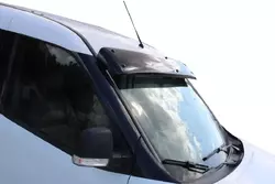 Козирьок на лобове скло (чорний глянець, 5мм) для Fiat Doblo II 2010-2022 рр