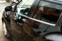 Окантовка вікон (4 шт, нерж) OmsaLine - Італійська нержавійка для Nissan Juke 2010-2019 рр