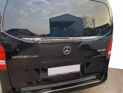 Кромка заднього скла (нерж) OmsaLine - Італійська нержавійка для Mercedes Vito / V-class W447 2014-2024 рр