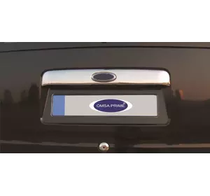 Хром планка над номером (установка на рідну, з місцем під логотип, нерж.) OmsaLine - Італійська нержавійка для Ford Connect