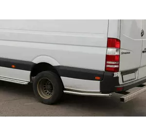 Бічні труби за заднім колесом (2 шт., нерж) ExtraLong база, 60мм для Mercedes Sprinter W907/W910 2018-2024 рр