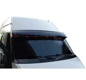 Козирьок на лобове скло (чорний глянець, 5мм) для Ford Transit 2000-2014 рр
