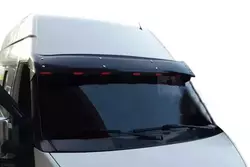 Козирьок на лобове скло (чорний глянець, 5мм) для Ford Transit 2000-2014 рр