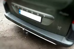 Накладки на задній бампер ABS (пласт.) для Peugeot Partner Tepee 2008-2018рр