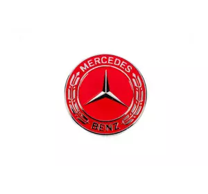 Заглушка замість емблеми на капот Mercedes (червона, 57мм) для Тюнінг Mercedes