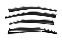 Вітровики з хромом Liftback (4 шт., Sunplex Chrome) для Skoda Octavia III A7 2013-2019рр