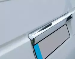 Хром над номером (нерж) Двері ляда. OmsaLine - Італійська нержавійка для Volkswagen T4 Transporter