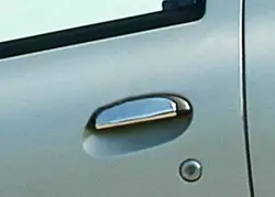 Накладки на ручки (нерж.) 4 шт, Carmos - Турецька сталь для Renault Symbol 1999-2008 рр
