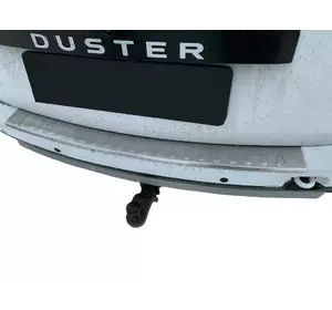 Накладка на задній бампер Carmos V1 з загином (нерж.) для Renault Duster 2008-2017 рр