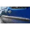 Молдинг дверний Вузька модель (4 шт, нерж) OmsaLine - Італійська нержавійка для Fiat Doblo I 2005-2010 рр