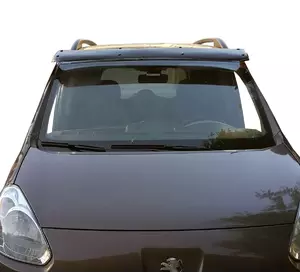 Козирьок на лобове скло (чорний глянець, 5мм) для Peugeot Partner Tepee 2008-2018рр