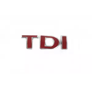 Напис Tdi Під оригінал, Всі букви червоні для Volkswagen Caddy 2004-2010 рр