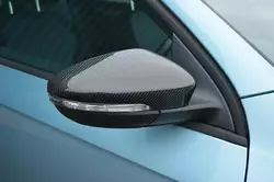 Накладки на дзеркала (2 шт, натуральний карбон) для Volkswagen Passat СС 2008-2024 рр