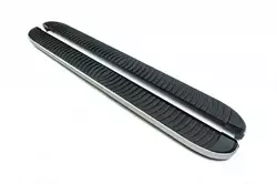 Бокові пороги Tayga Grey (2 шт., алюміній) для Chevrolet Trax 2012-2024 рр