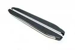 Бокові пороги BlackLine (2 шт, алюміній) для Hyundai Santa Fe 3 2012-2018рр