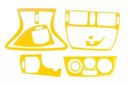 Накладки на панель (жовтий колір) для Fiat Marea 1999-2024 рр