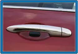 Накладки на ручки (нерж.) 4 шт, Carmos - Турецька сталь (без отворів) для Renault Clio III 2005-2012 рр