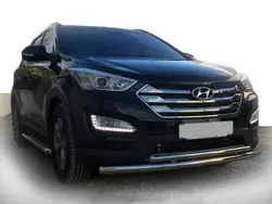 Передня дуга ST014 (нерж.) для Hyundai Santa Fe 3 2012-2018рр