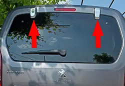 Кришки на петлі задніх дверей (2 шт, нерж) для Peugeot Partner/Rifter 2019-2024 рр