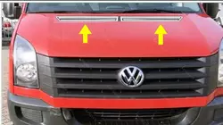 Накладка на капот (2 шт, нерж) для Volkswagen Crafter 2006-2017рр