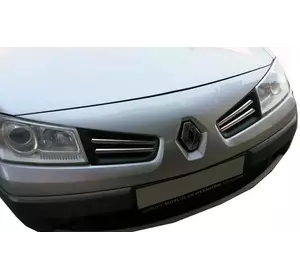 Накладки на решітку (модель 2006-2024, 4 шт, нерж) OmsaLine - Італійська нержавійка для Renault Megane II рр