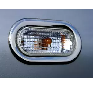 Хром накладки на поворотники OmsaLine (2 шт, нерж) для Volkswagen Caddy 2010-2015рр