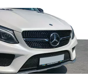 Тюнінг решітка радіатора (Diamond Black) З місцем під камеру для Mercedes GLE coupe C292 2015-2019рр