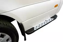 Бокові пороги DOT-Line за колесом (2 шт., Алюм.) 85см для Mercedes Sprinter W907/W910 2018-2024 рр