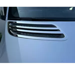 Накладки на повітрозабірник OmsaLine (2 шт., нерж) для Mercedes Sprinter W907/W910 2018-2024 рр