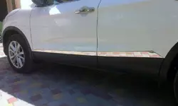 Молдинг дверний OmsaLine (4 шт, нерж.) Чорний хром для Nissan Qashqai 2014-2021рр