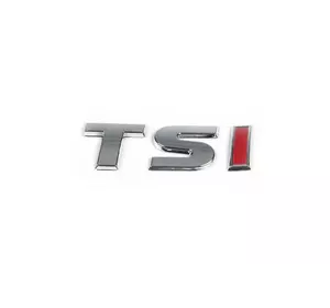 Напис TSI (косою шрифт) TS - хром, I - червона для Volkswagen Golf 6