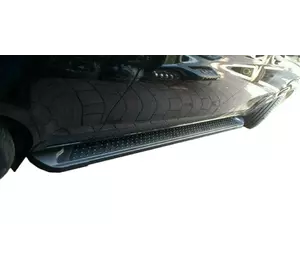 Бокові пороги Allmond Black (2 шт., Алюміній) Довга (ExtraLong) для Mercedes Vito / V-class W447 2014-2024 рр