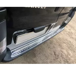 Накладки на задній бампер (Omsa, нерж.) для Nissan Primastar 2002-2014рр