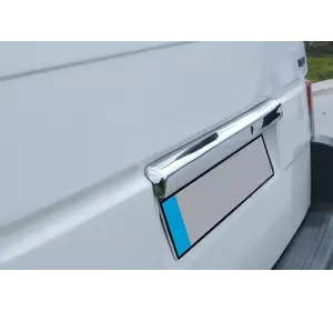 Планка над номером (нерж.) Розпашні двері, Carmos - Турецька сталь для Volkswagen T4 Caravelle/Multivan
