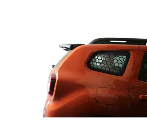 Накладки на задні вікна OmsaLine (2 шт, ABS) для Renault Duster 2018-2024 рр