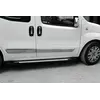 Бокові пороги Allmond Grey (2 шт, алюміній) Максі база для Fiat Doblo II 2010-2022 рр