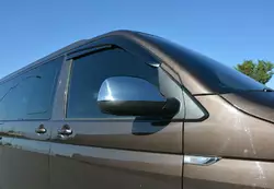 Накладки на дзеркала (2 шт, нержавіюча сталь) Carmos - Турецька сталь для Volkswagen T5 2010-2015 рр