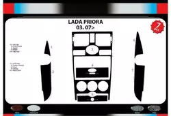 Накладки на панель (Meric) Алюміній для Lada Priora