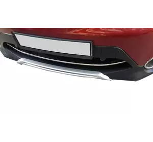 Накладка на передній бампер (2014-2017, нерж) OmsaLine - Італійська нержавійка для Nissan Qashqai рр
