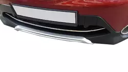 Накладка на передній бампер (2014-2017, нерж) OmsaLine - Італійська нержавійка для Nissan Qashqai рр