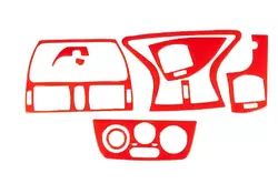 Накладки на панель (червоний колір) для Fiat Marea 1999-2024 рр