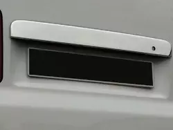 Накладка над номером для розпашних дверей (нерж) OmsaLine - Італійська нержавійка для Volkswagen T5 Multivan 2003-2010 рр