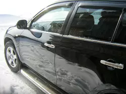 Зовнішня окантовка вікон (4 шт, нерж) OmsaLine - Італійська нержавійка для Toyota Rav 4 2006-2013 років
