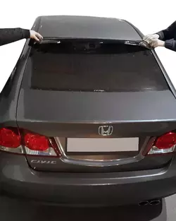 Спойлер на скло (чорний, ABS) для Honda Civic Sedan VIII 2006-2011рр