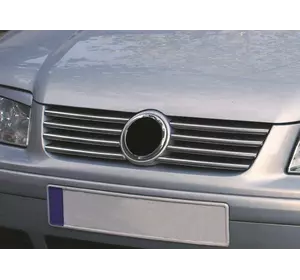 Накладки на решітку (8 шт, нерж) для Volkswagen Bora 1998-2004 рр