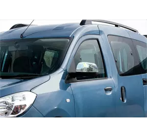 Накладки на дзеркала (2 шт., нерж.) Carmos - Турецька сталь для Dacia Dokker 2013-2022 рр