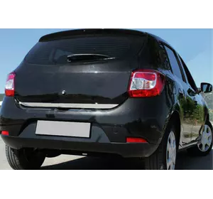 Накладка на кромка багажника (нерж.) OmsaLine - Італійська нержавійка для Renault Sandero 2013-2022 рр