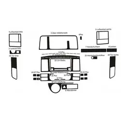 Накладки на панель Титан для Volkswagen T5 2010-2015 рр
