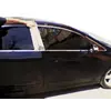 Молдинг дверних стійок (6 шт, нерж.) для Honda Civic Sedan VIII 2006-2011рр