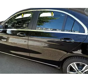 Верхня окантовка вікон (нерж) для Mercedes C-сlass W205 2014-2021рр
